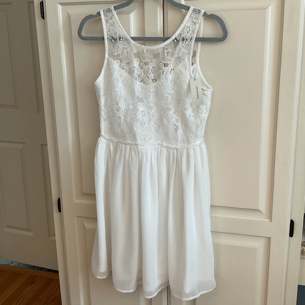 Women’s Francesca White Laced Dress Size S